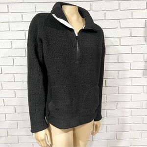 J.Crew Women’s Black Sherpa Fleece Jacket